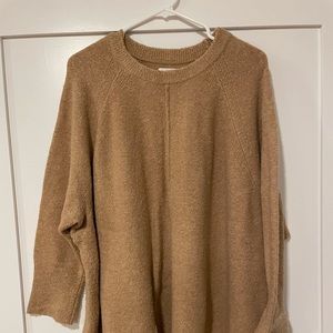 Lou & grey womens L/XL poncho sweater tan beige color